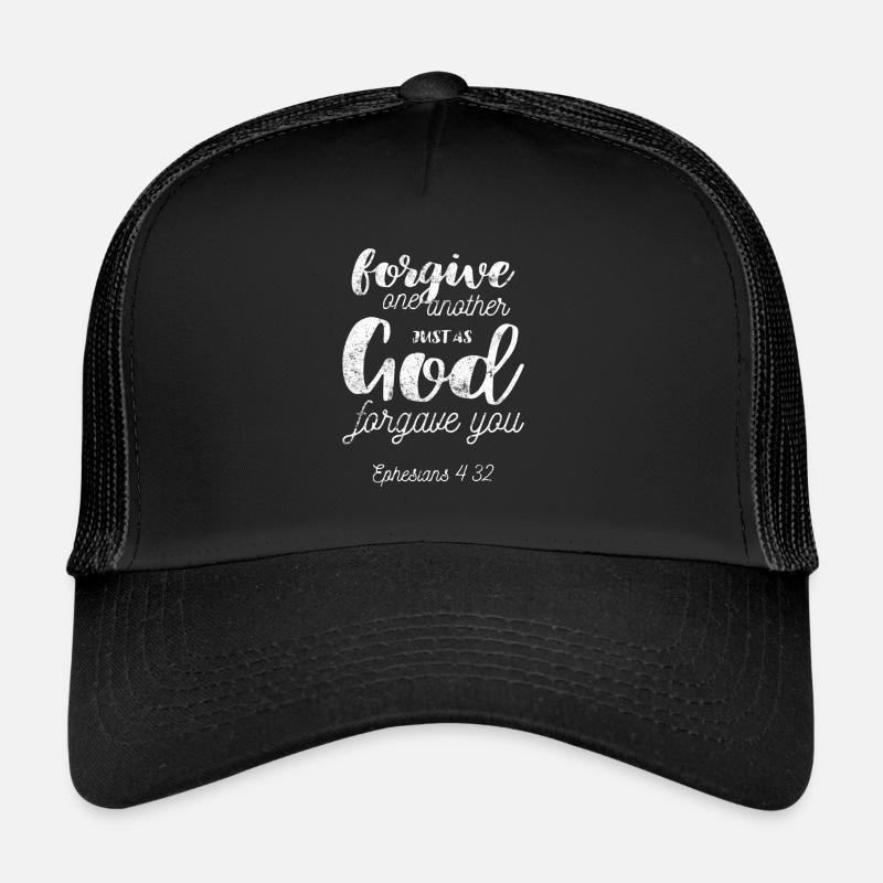 Jésus dit le verset biblique Casquette trucker 