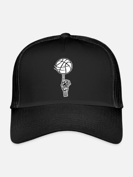 Ballon de basketball squelette cadeau Triko - Casquette trucker  - noir/noir - Devant