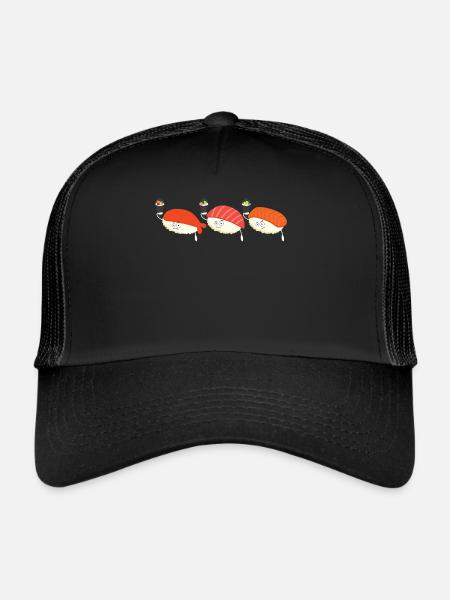 Pirates de sushi - Casquette trucker  - noir/noir - Devant