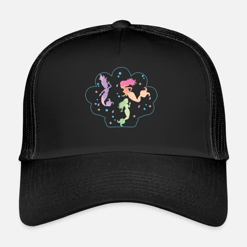 Seashell with dancing mermaids Trucker Cap