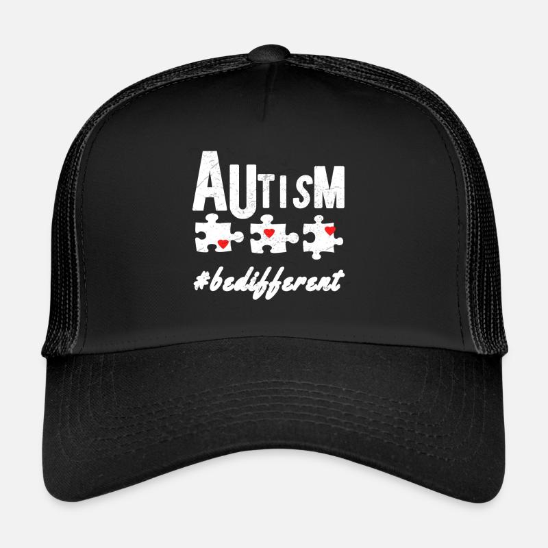 Autistic Autism Asperger Syndrome Autism Autistic - Trucker Cap - black/black