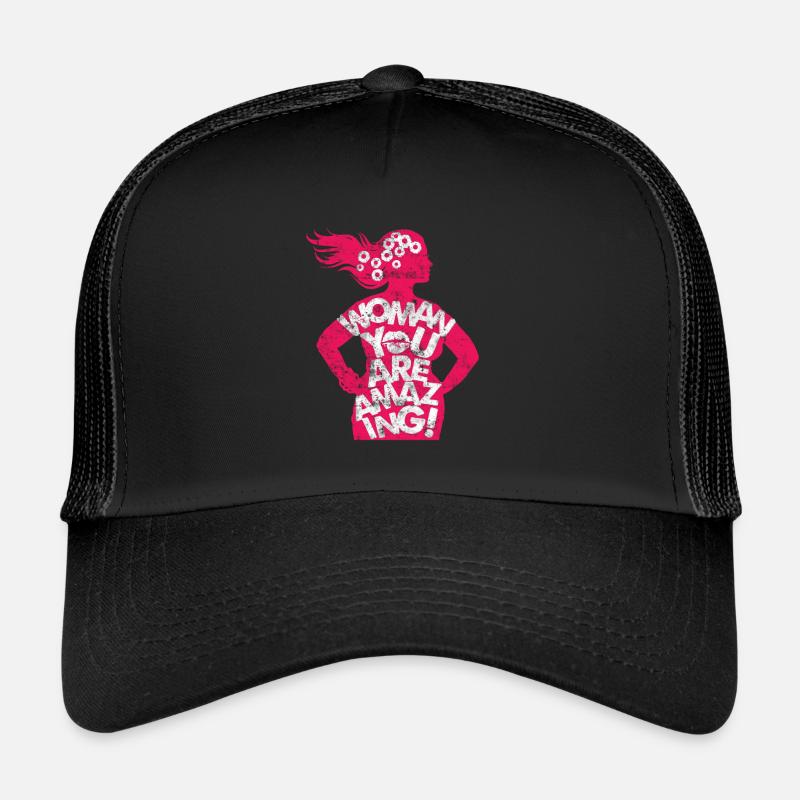 Feminist saying - Trucker Cap - black/black