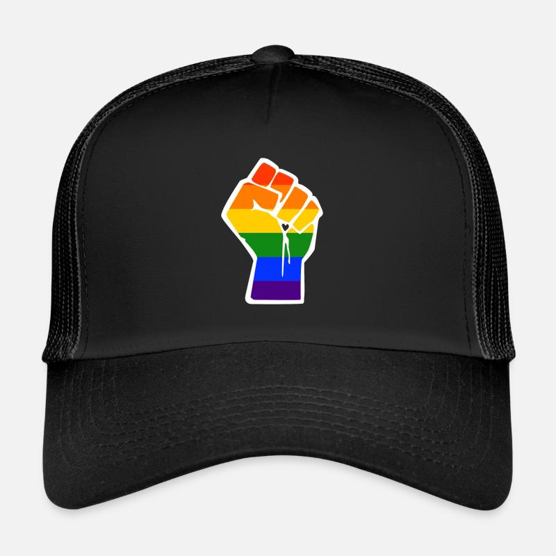 LGBT Poing Combattant Gay Pride CSD Rainbow Casquette trucker 