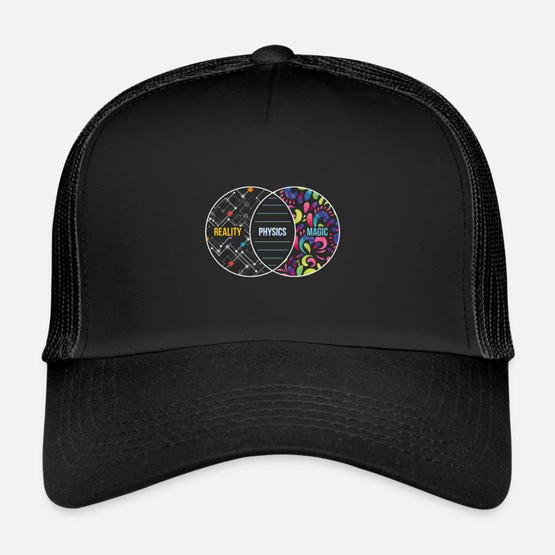 Physik wie Magie, aber echtes Geschenk - Trucker Cap - Schwarz/Schwarz