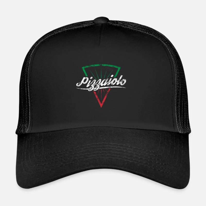 Pizzaiolo Geschenk - Trucker Cap - Schwarz/Schwarz