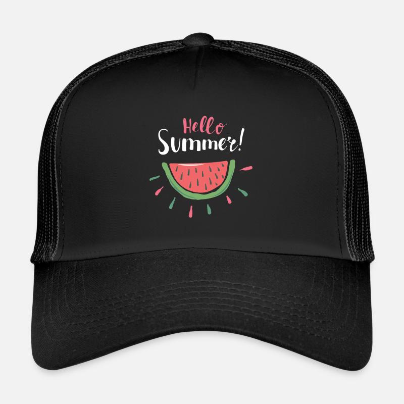 Hello Summer Melon Summer Design Gift Cool Trucker Cap