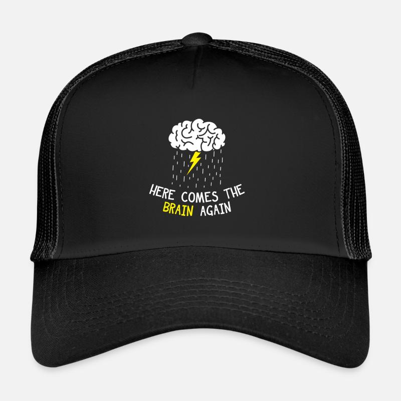 Hier kommt das Gehirn wieder Geschenk Trucker Cap