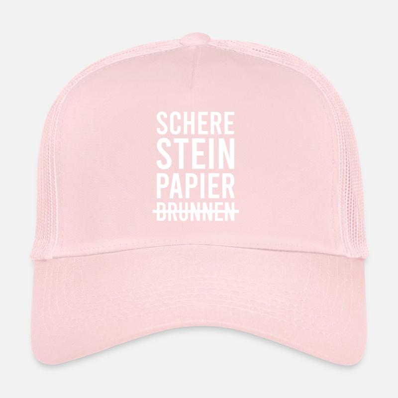 Schere Stein Papier ohne Brunnen Trucker Cap
