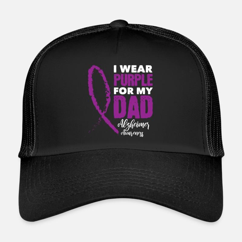 Alzheimer Purple - Casquette trucker  - noir/noir