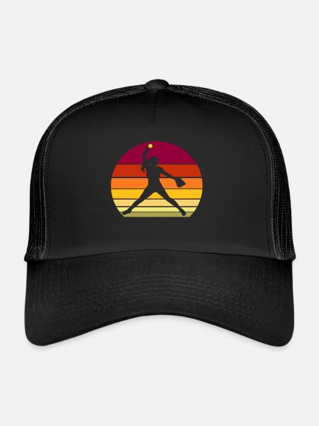 Baseball softball sport - Casquette trucker  - noir/noir - Devant