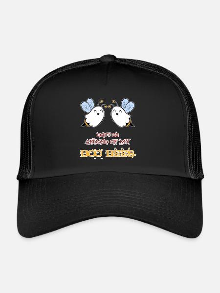 Boo Bees - N'ayez pas peur de mes Boo Bees - Ladies - Casquette trucker  - noir/noir - Devant