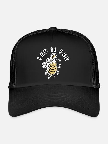 LED it BEE - joke - Trucker Cap - black/black - Front