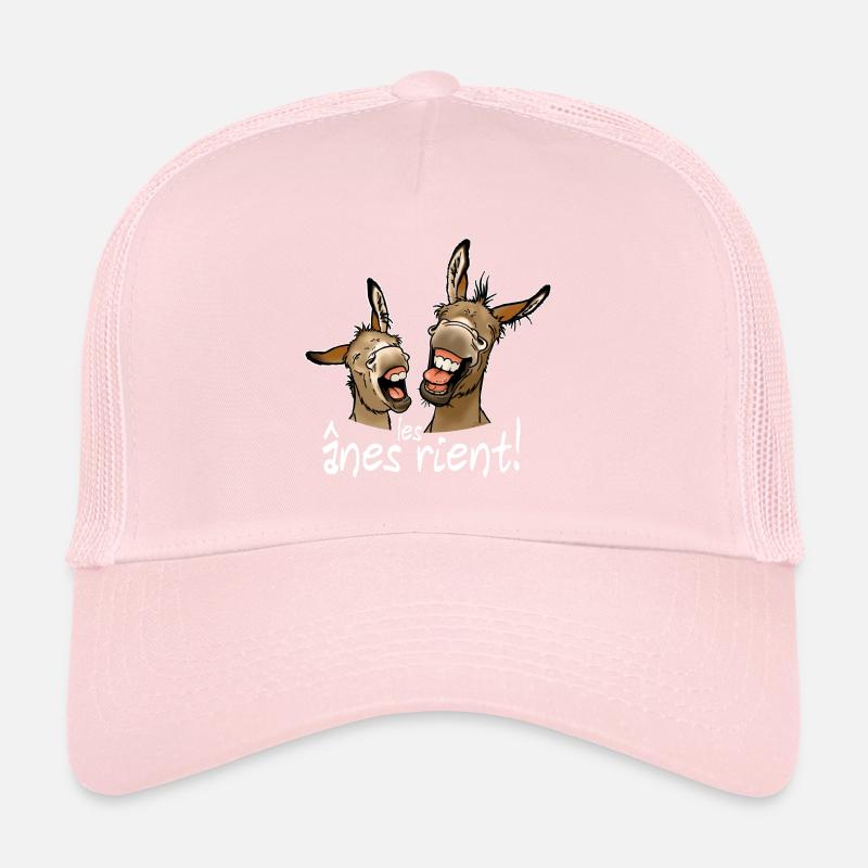Les ânes rient (texte blanc) Casquette trucker 