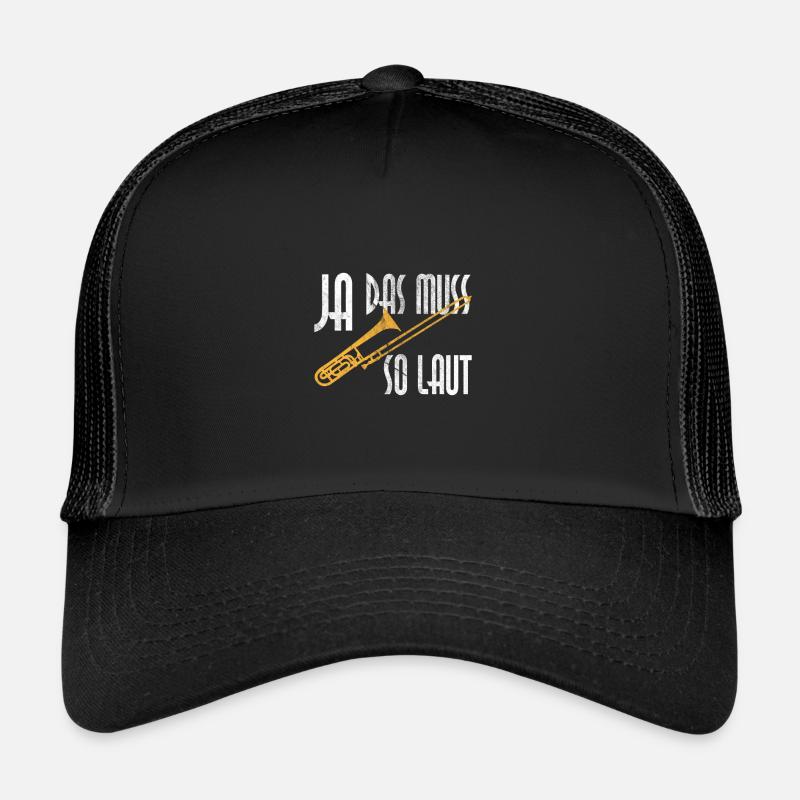 Posaune Blasmusik - Trucker Cap - Schwarz/Schwarz