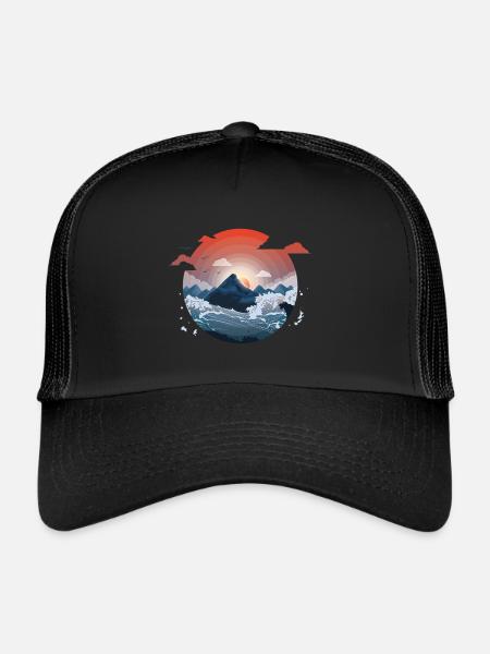 Surrounded by the storm - Trucker Cap - black/black - Front