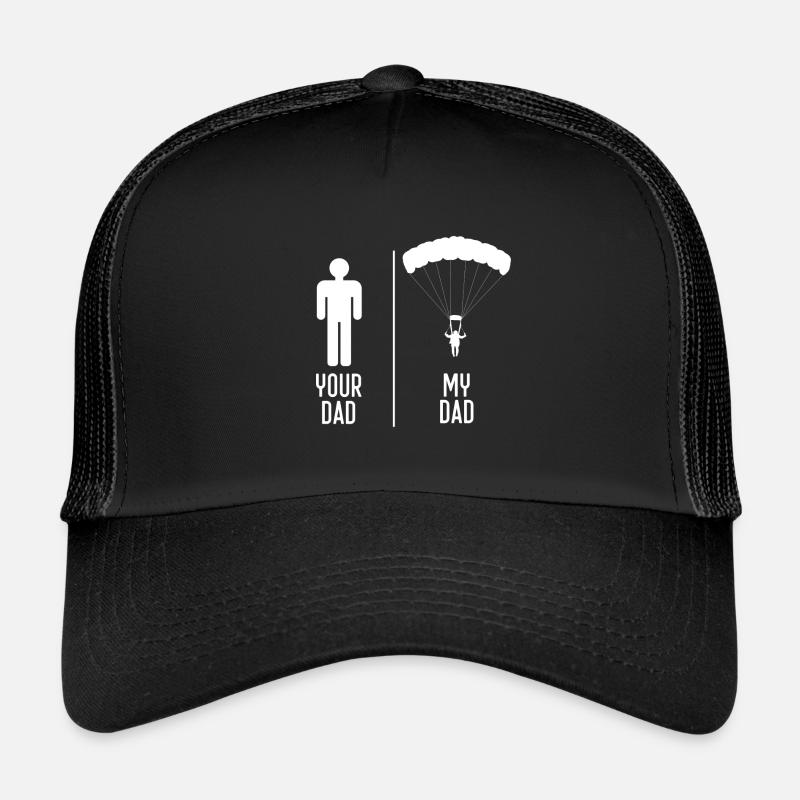 Skydiving Dad - Trucker Cap - Schwarz/Schwarz