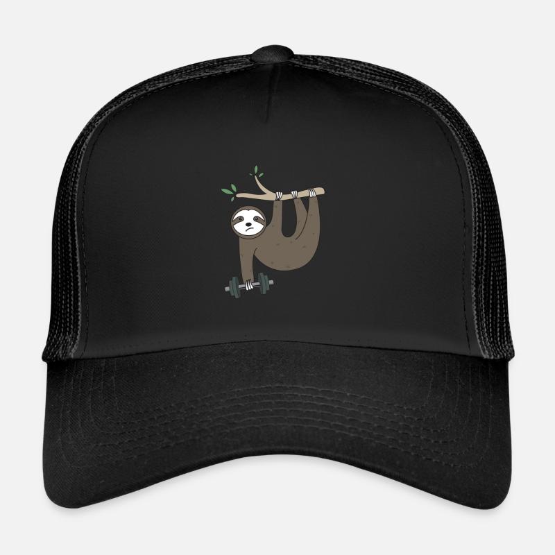 Sloth Barbell - Trucker Cap - black/black
