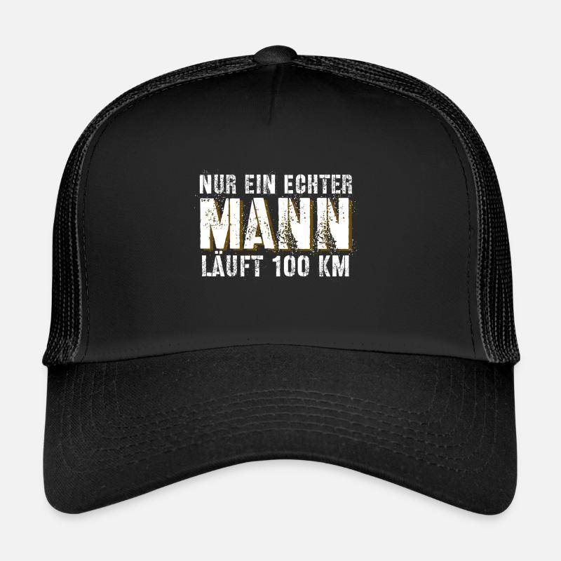 100 km Ultrawandern Mann - Trucker Cap - Schwarz/Schwarz