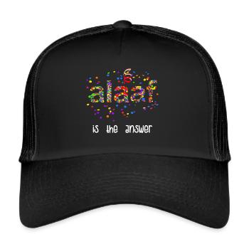 Alaaf Is The Answer Karneval Konfetti Kostüm Fun - Trucker Cap - Schwarz/Schwarz - Vorne