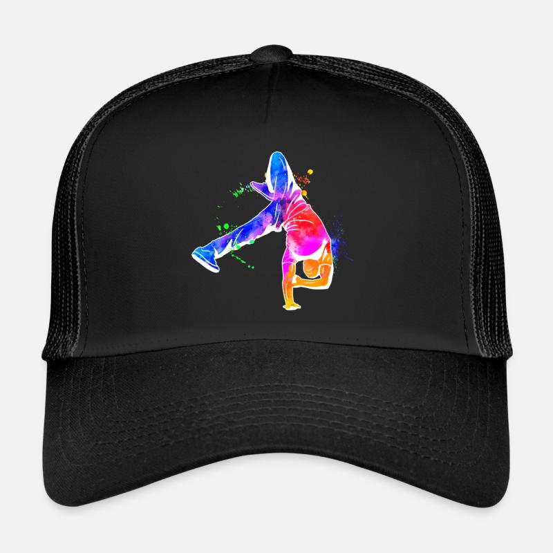 Breakdance Geschenk Geschenkidee - Trucker Cap - Schwarz/Schwarz