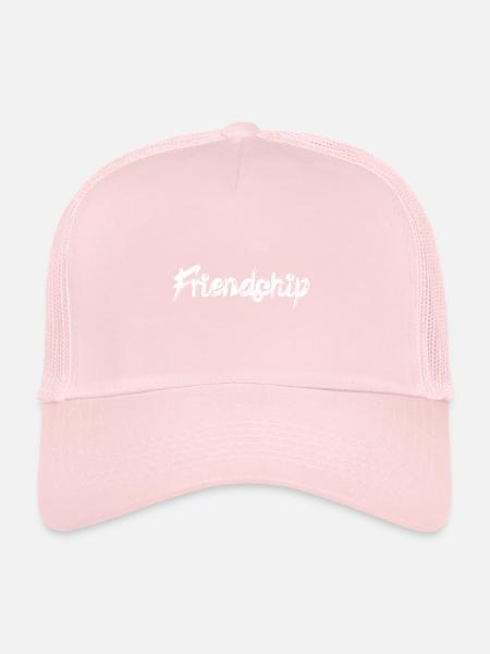 Amitié - Casquette trucker  - rose pâle - Devant