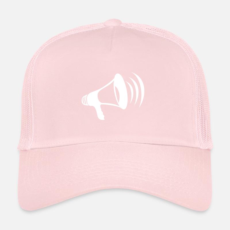 Megaphone white Trucker Cap