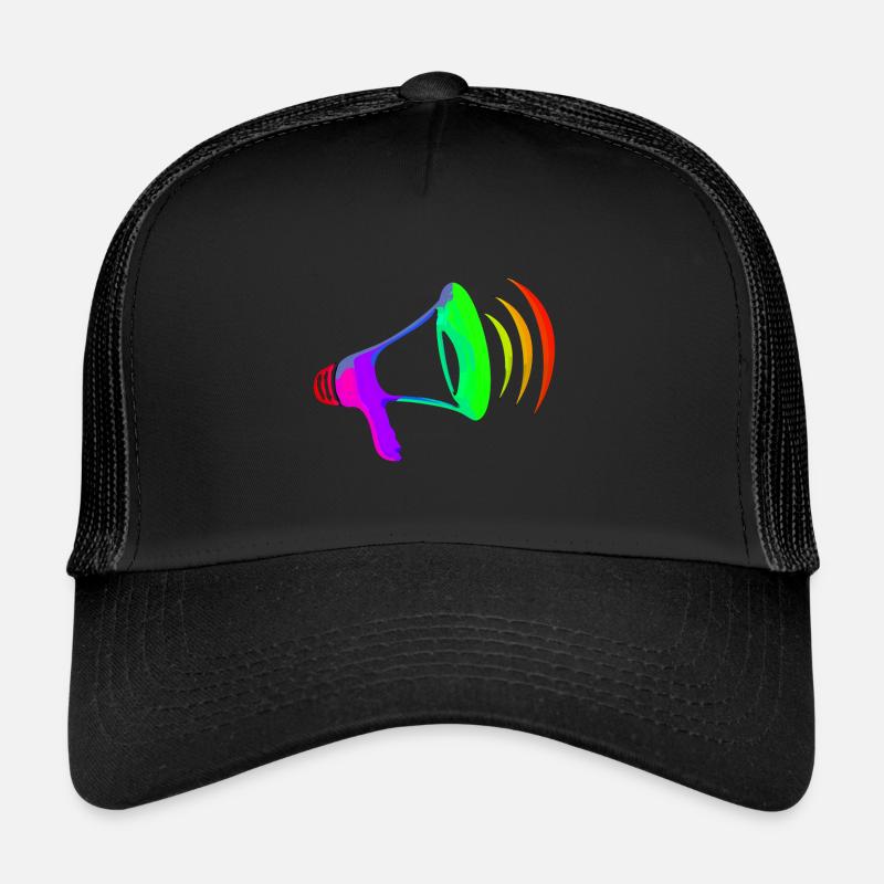 Mégaphone coloré Casquette trucker 