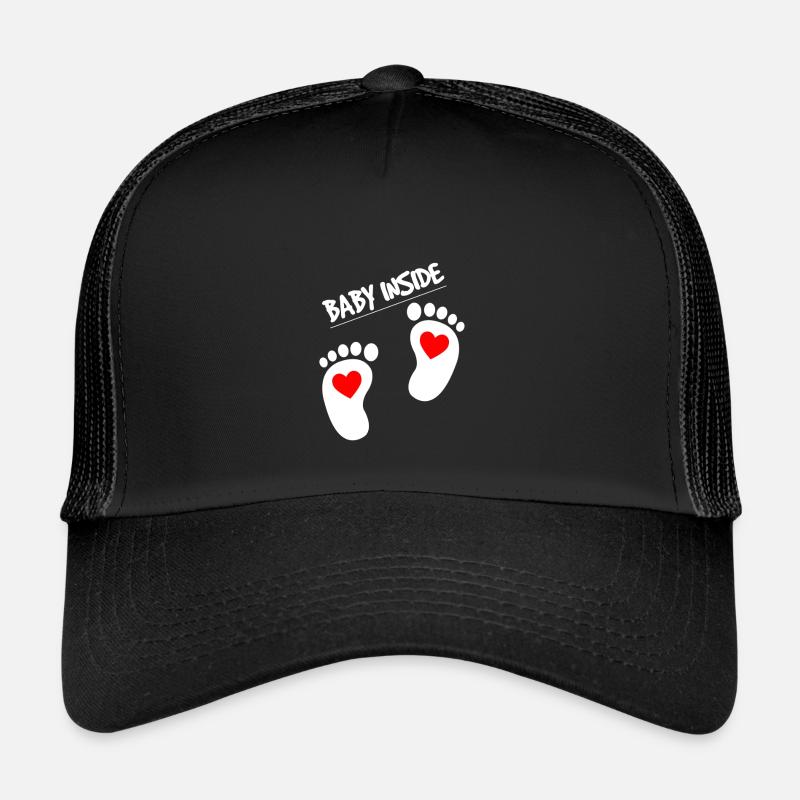 Bébé à l'intérieur de petits pieds et coeurs Casquette trucker 