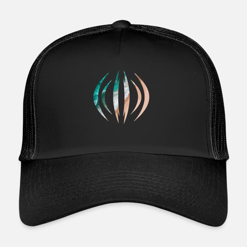mer - Casquette trucker  - noir/noir