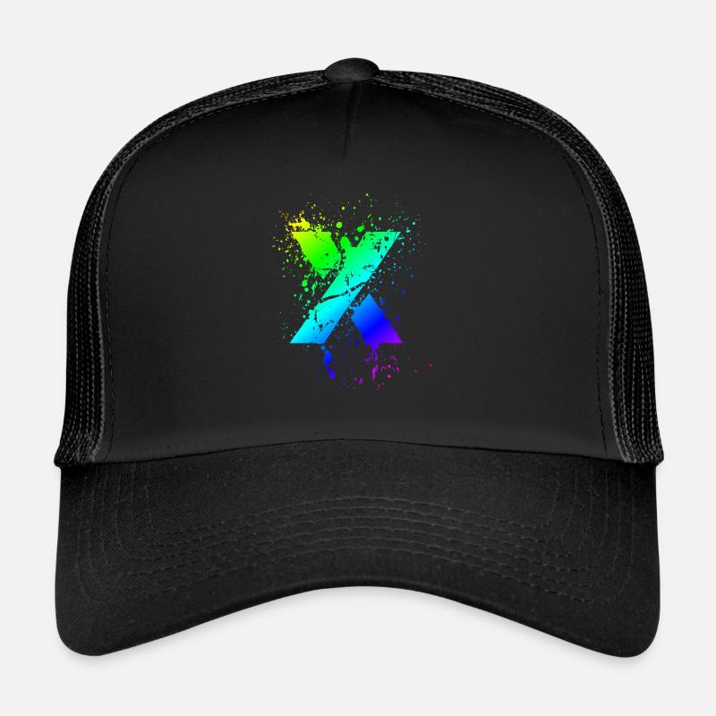 X coloré | Symbole | Cadeaux | dégradé de couleur Casquette trucker 