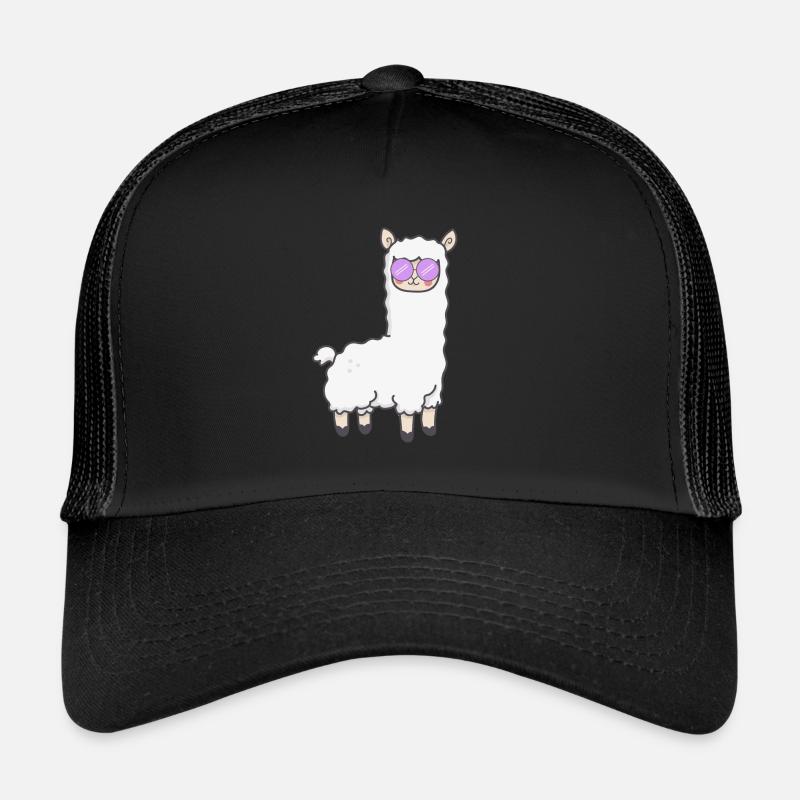 Cool llama alpaca sunglasses gift Trucker Cap