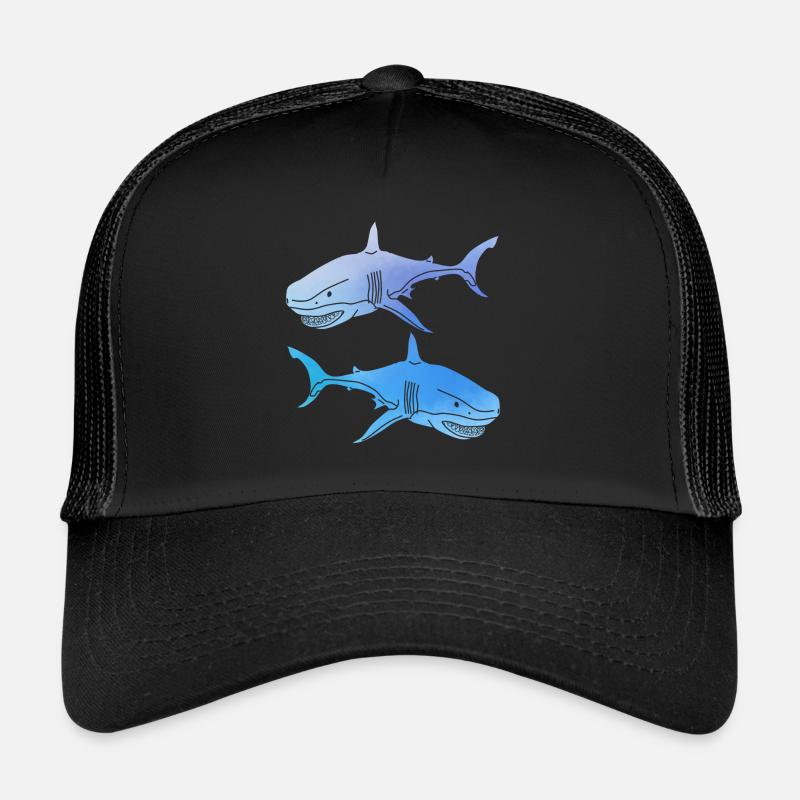 Haie - Trucker Cap - Schwarz/Schwarz