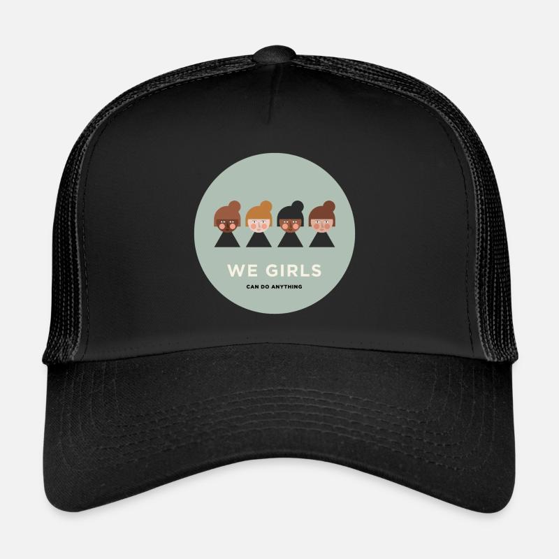 WE GIRLS CAN DO ANYTHING - Trucker Cap - black/black