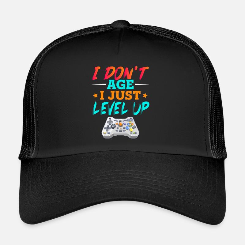Old gamer gamer - Trucker Cap - black/black