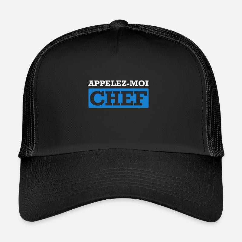 APPELEZ MOI CHEF - Casquette trucker  - noir/noir