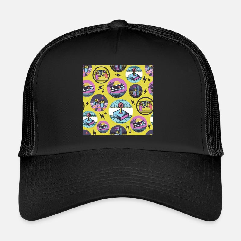 Retro Gaming Geek Gamer 80s Trucker Cap