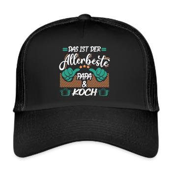 Papa Koch - Trucker Cap - Schwarz/Schwarz - Vorne
