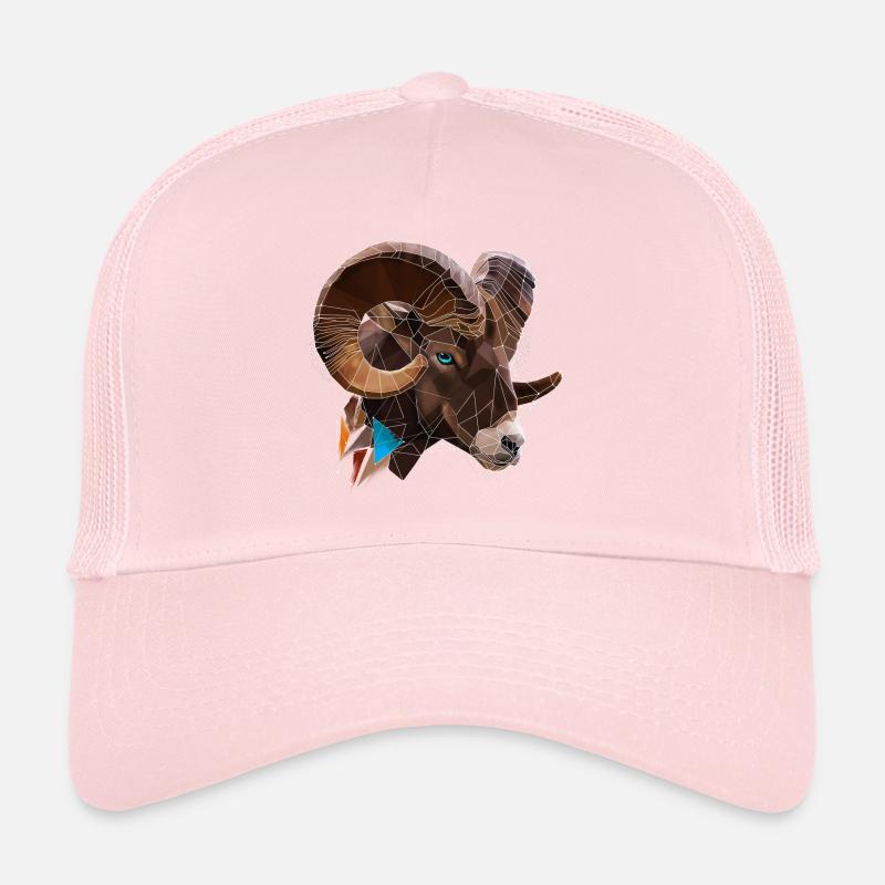 Cool Low Poly Bélier | Signe du zodiaque | Triangle Casquette trucker 