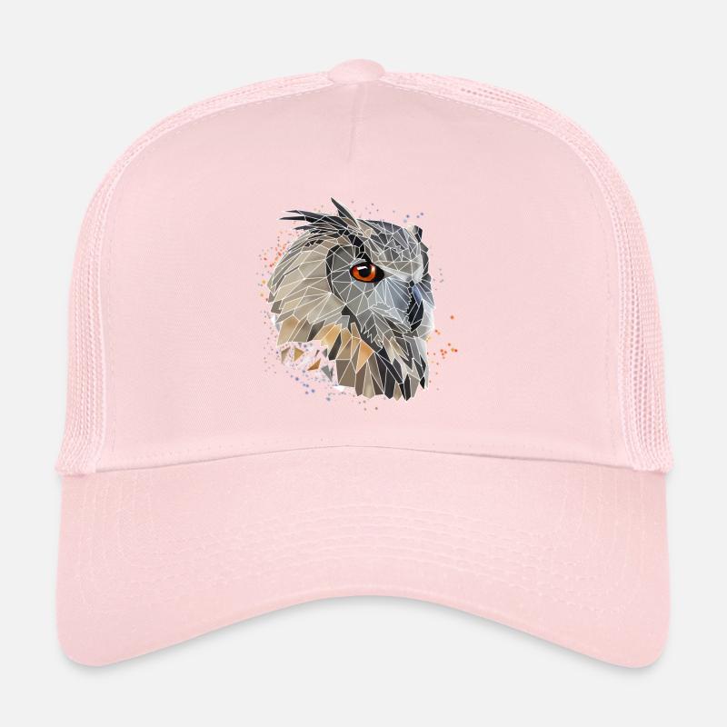Coole Low Poly Eule | Geometrisch | Dreiecke Trucker Cap