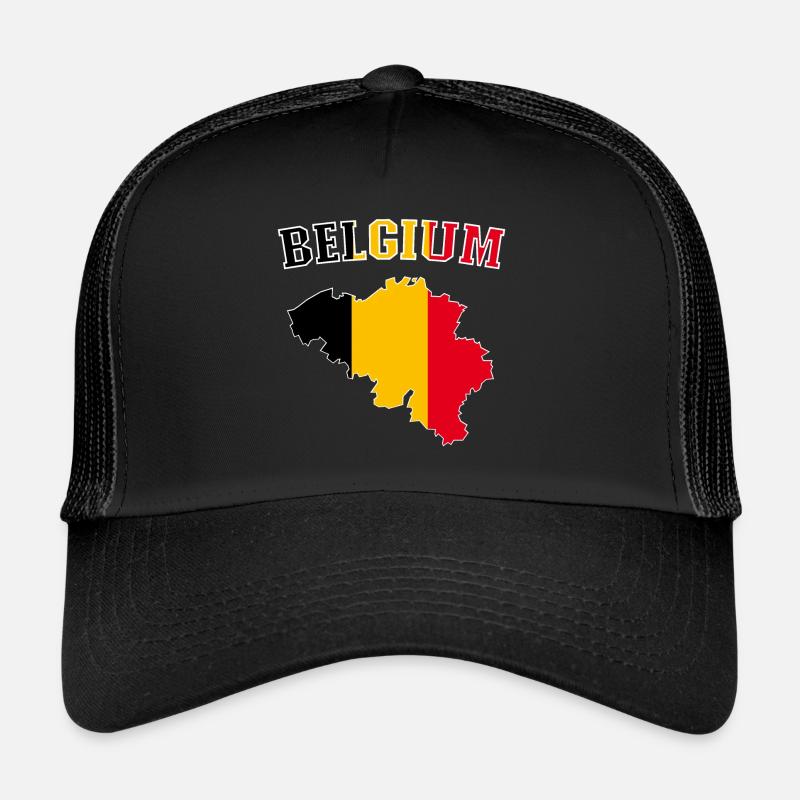 Belgium Flag Map Trucker Cap