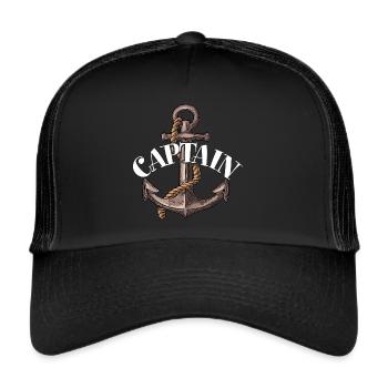 Kapitän - Trucker Cap - Schwarz/Schwarz - Vorne
