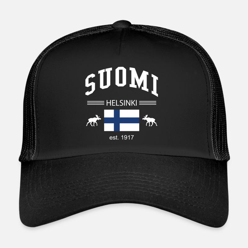 Finnland - Trucker Cap - Schwarz/Schwarz