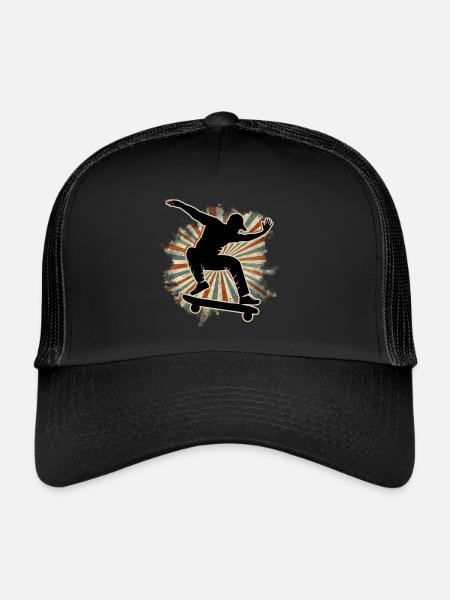 Skateboard Freestyle - Casquette trucker  - noir/noir - Devant