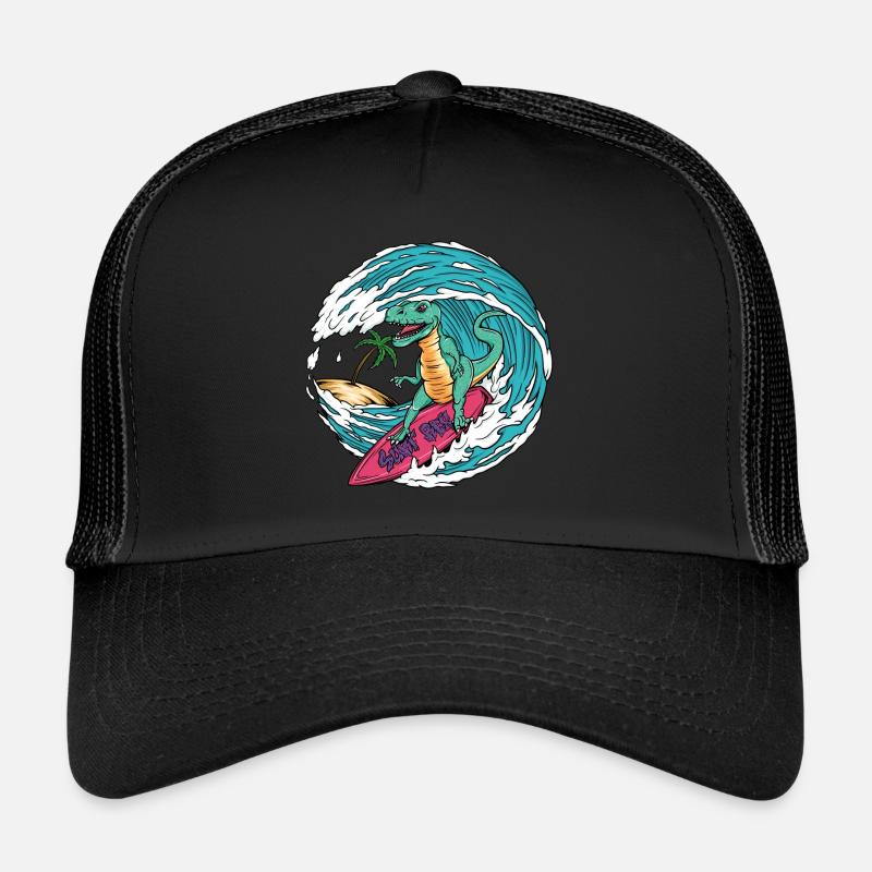 Surfender T-Rex - Trucker Cap - Schwarz/Schwarz