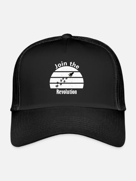 Les Bitcoins révolutionnaires - Casquette trucker  - noir/noir - Devant