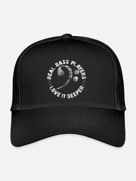 Bassists love low frequencies and tones - Trucker Cap - black/black - Front