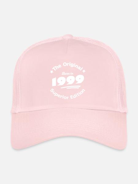 À partir de 1999 - Casquette trucker  - rose pâle - Devant