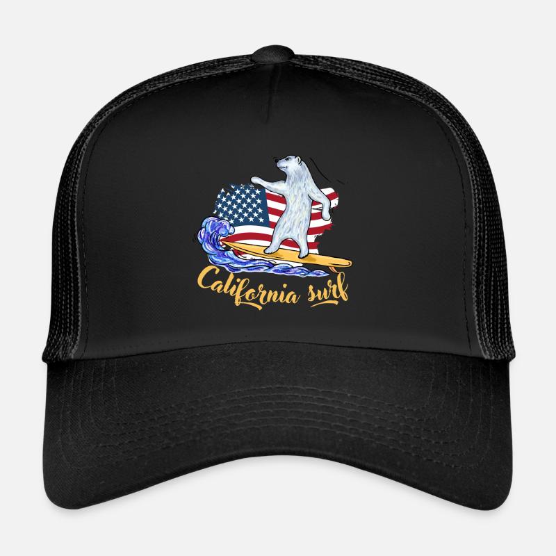 Surf die Brandung - Trucker Cap - Schwarz/Schwarz