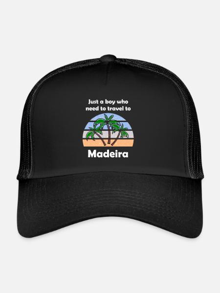 Le garçon de Madère - Casquette trucker  - noir/noir - Devant