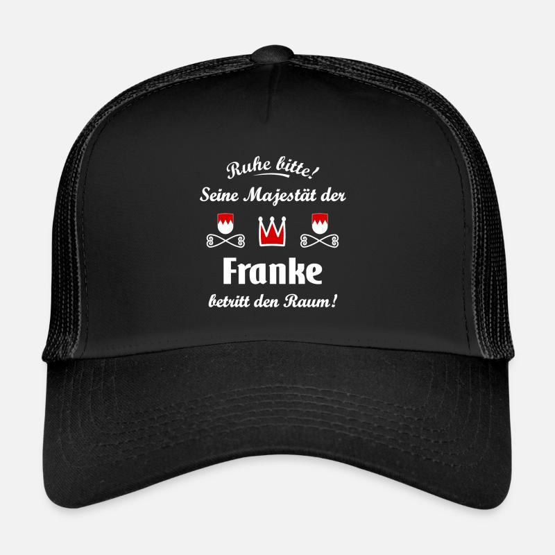 Zuhause im Frankenland - Trucker Cap - Schwarz/Schwarz